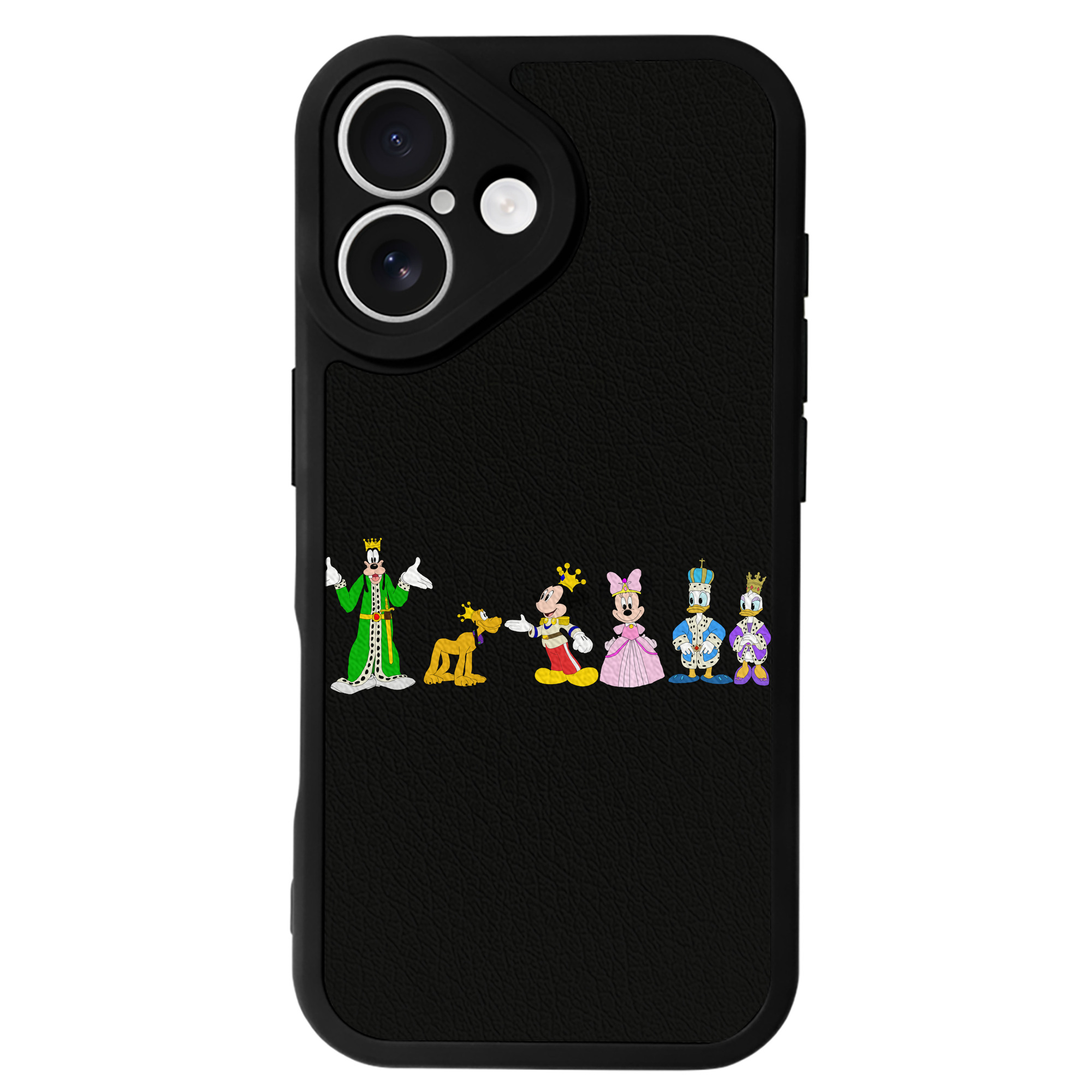 （画像用） ミッキーマウス Mickey Mouse 【iPhone 16シリーズ対応】シリコンスマホケース（レザー調） 材質：シリコン